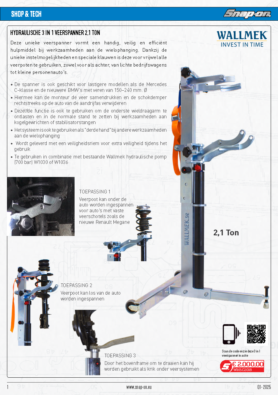 Wallmek Veerspanner, Wiellager- en Onderstelgereedschap